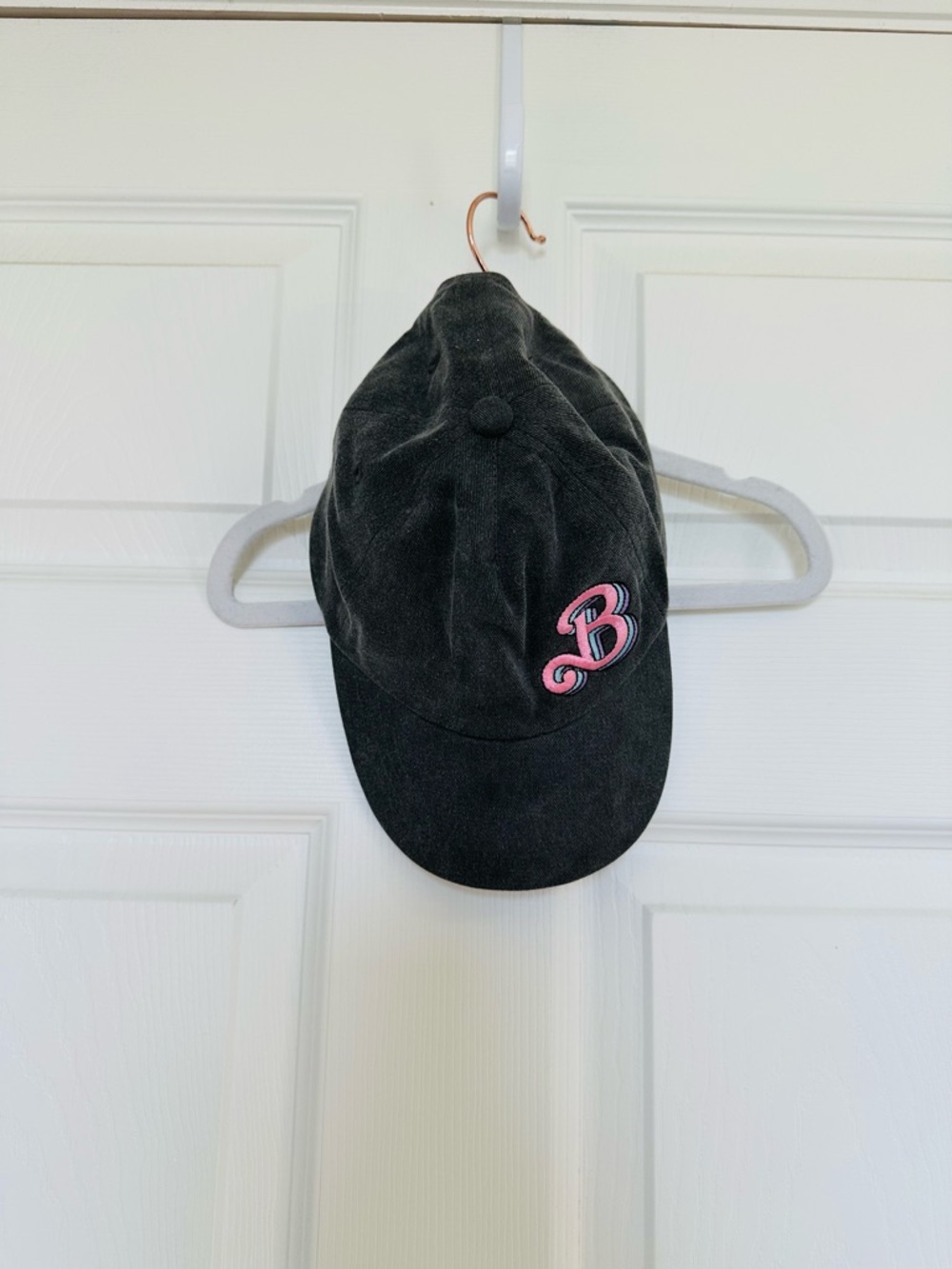 Cotton On Black Cap with Pink 'B' Accent